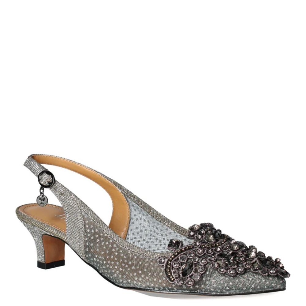 J.Renee Strovanni Slingback Pump in Pewter. 8.5M